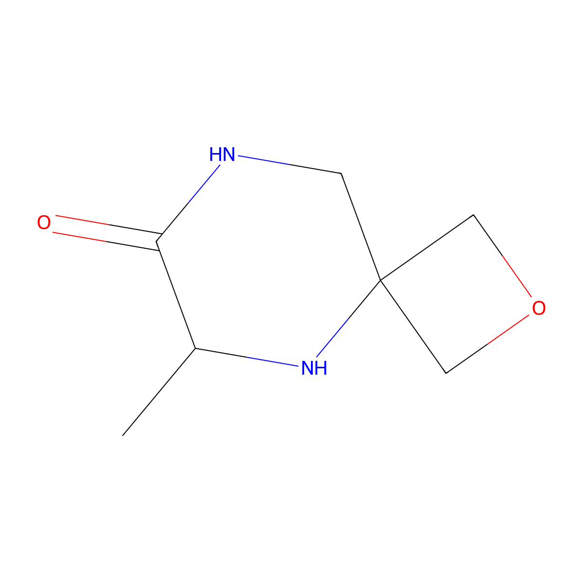 (6S)-6-methyl-2-oxa-5,8-diazaspiro[3.5]nonan-7-one molecular structure, CAS 1839060-89-7