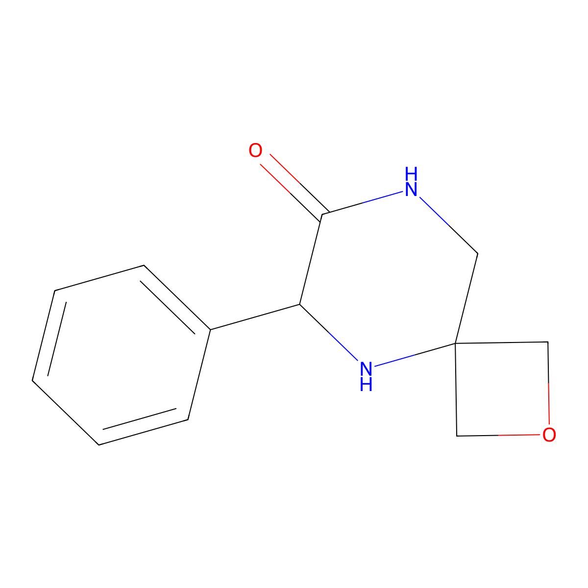 (S)-6-phenyl-2-oxa-5,8-diazaspiro[3.5]nonan-7-one molecular structure, CAS 1839060-90-0