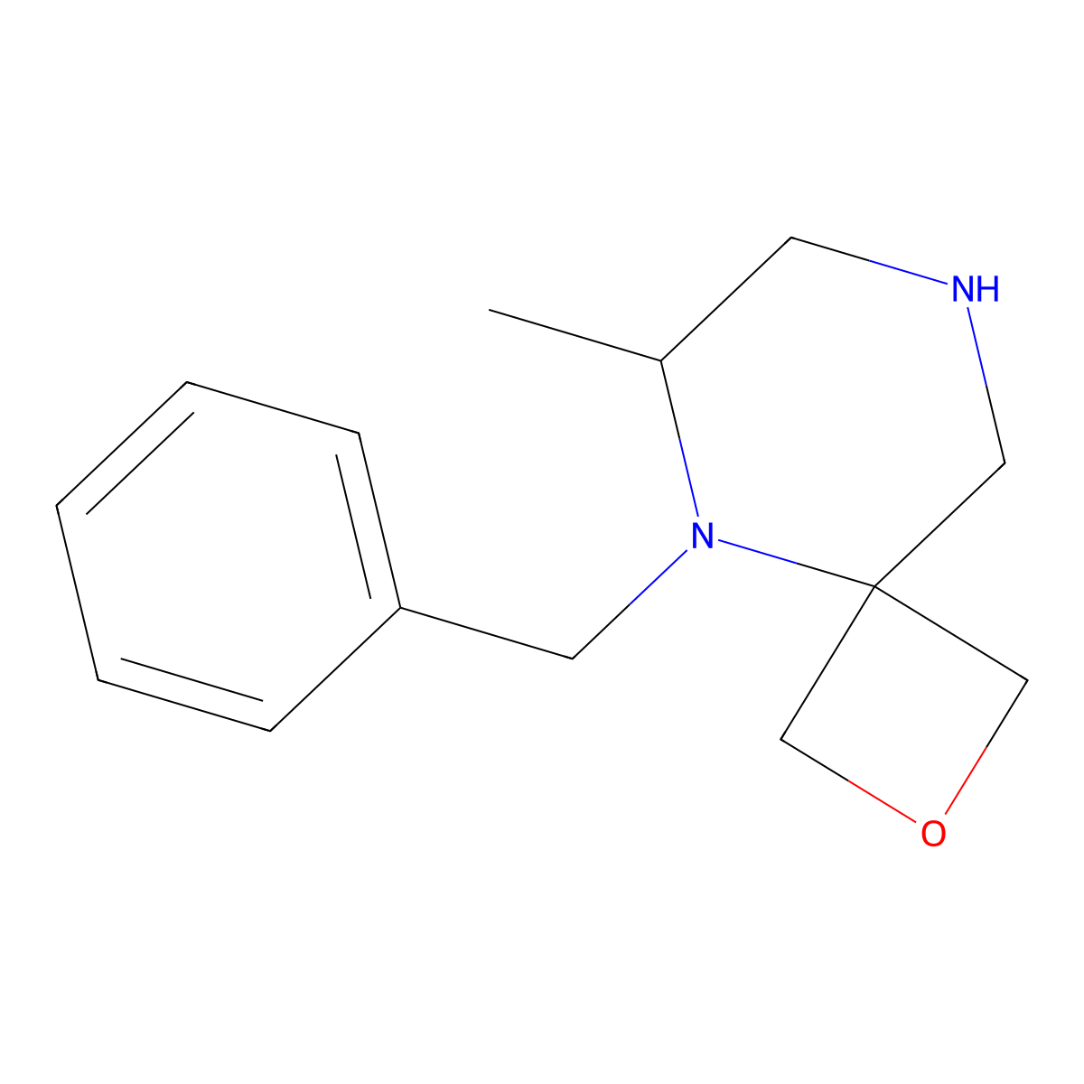 (S)-5-benzyl-6-methyl-2-oxa-5,8-diazaspiro[3.5]nonane molecular structure, CAS 1839060-99-9