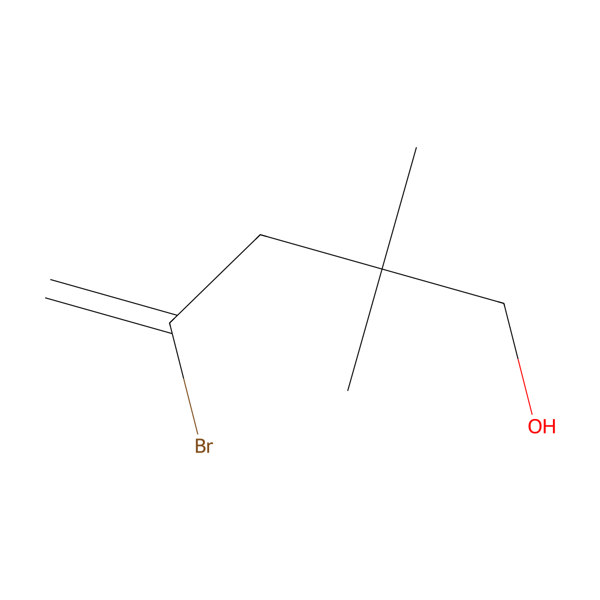 4-Bromo-2,2-dimethylpent-4-en-1-ol molecular structure, CAS 1839069-48-5