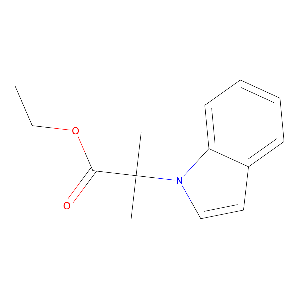 Ethyl 2-(1H-Indol-1-yl)-2-methylpropanoate molecular structure, CAS 1839121-56-0