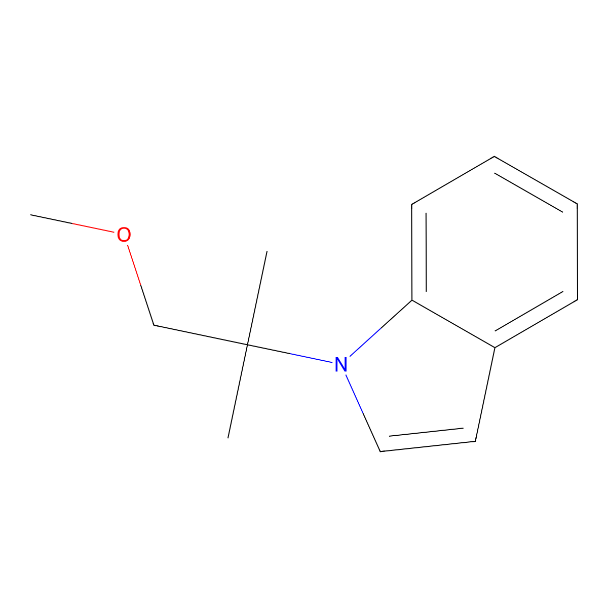 1-(1-Methoxy-2-methylpropan-2-yl)-1H-indole molecular structure, CAS 1839121-63-9