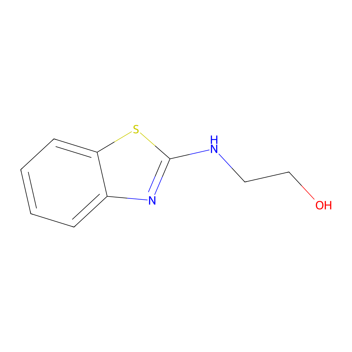 2-(1,3-Benzothiazol-2-ylamino)ethanol molecular structure, CAS 18392-47-7