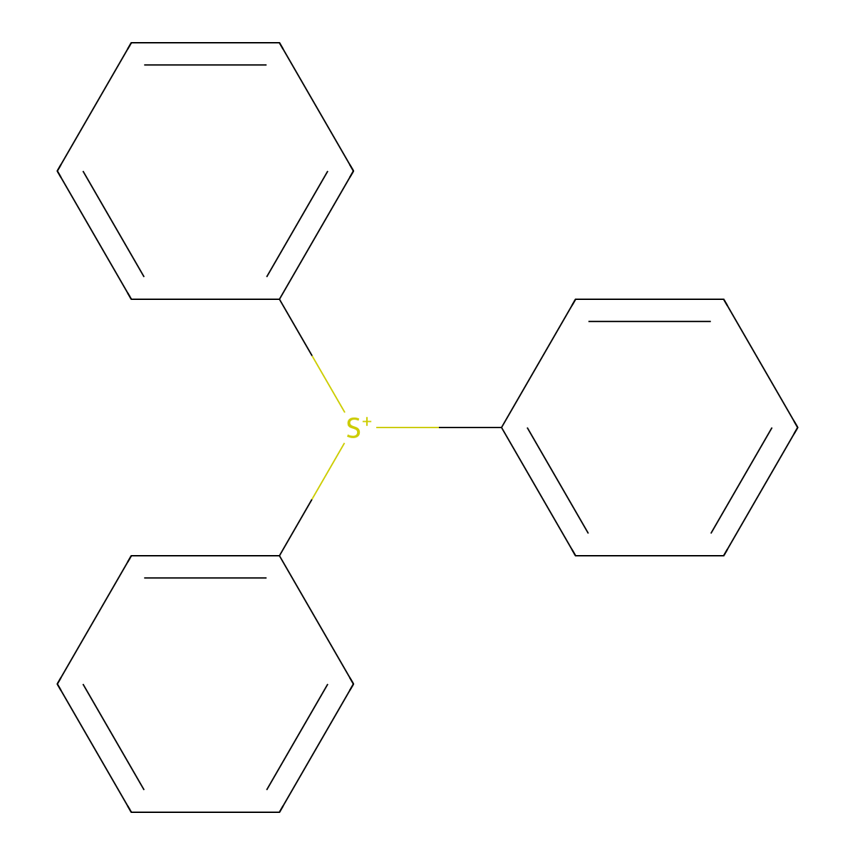 Triphenylsulfonium molecular structure, CAS 18393-55-0