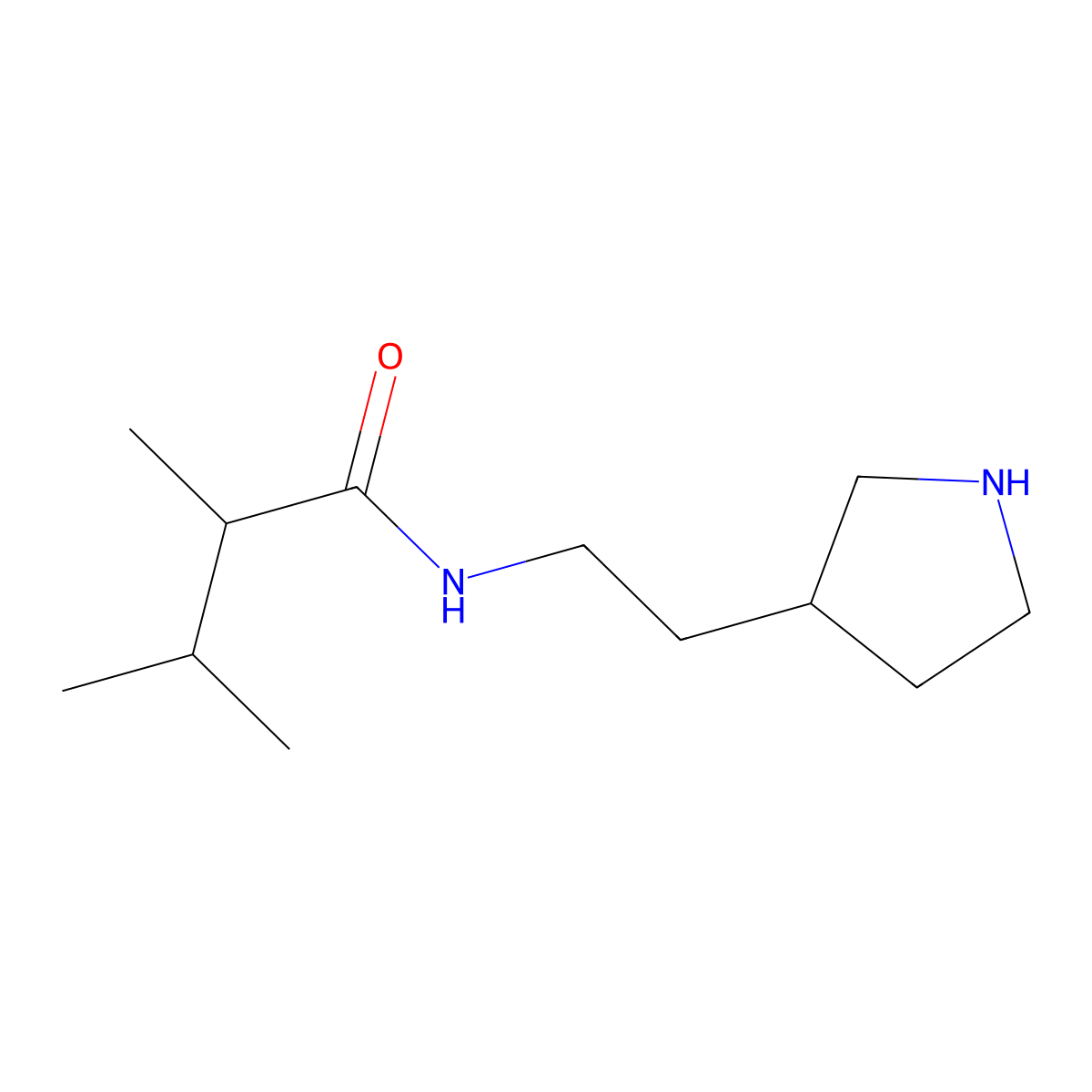 2,3-Dimethyl-N-[2-(pyrrolidin-3-YL)ethyl]butanamide molecular structure, CAS 1839429-68-3
