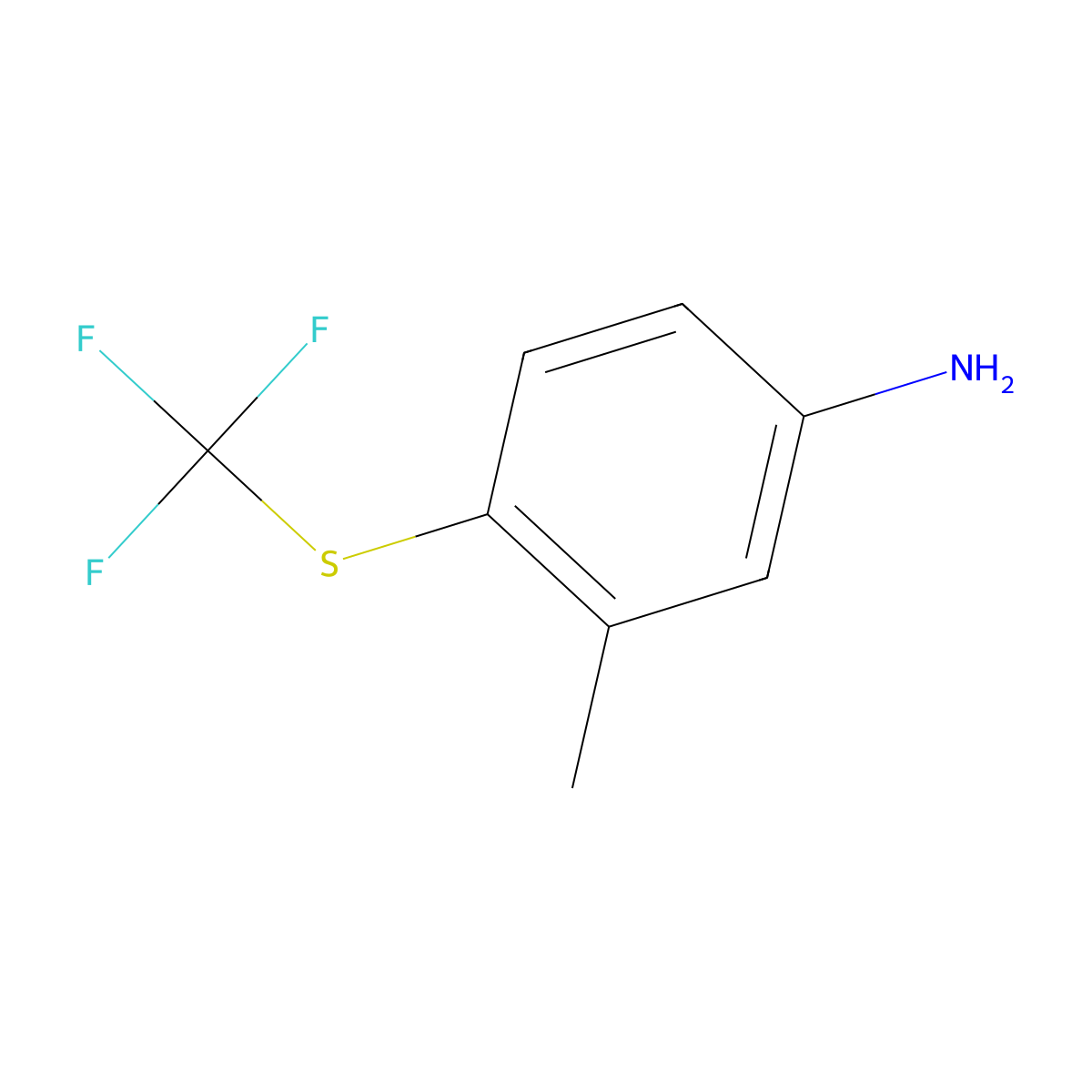 3-Methyl-4-[(trifluoromethyl)sulfanyl]aniline molecular structure, CAS 183945-54-2