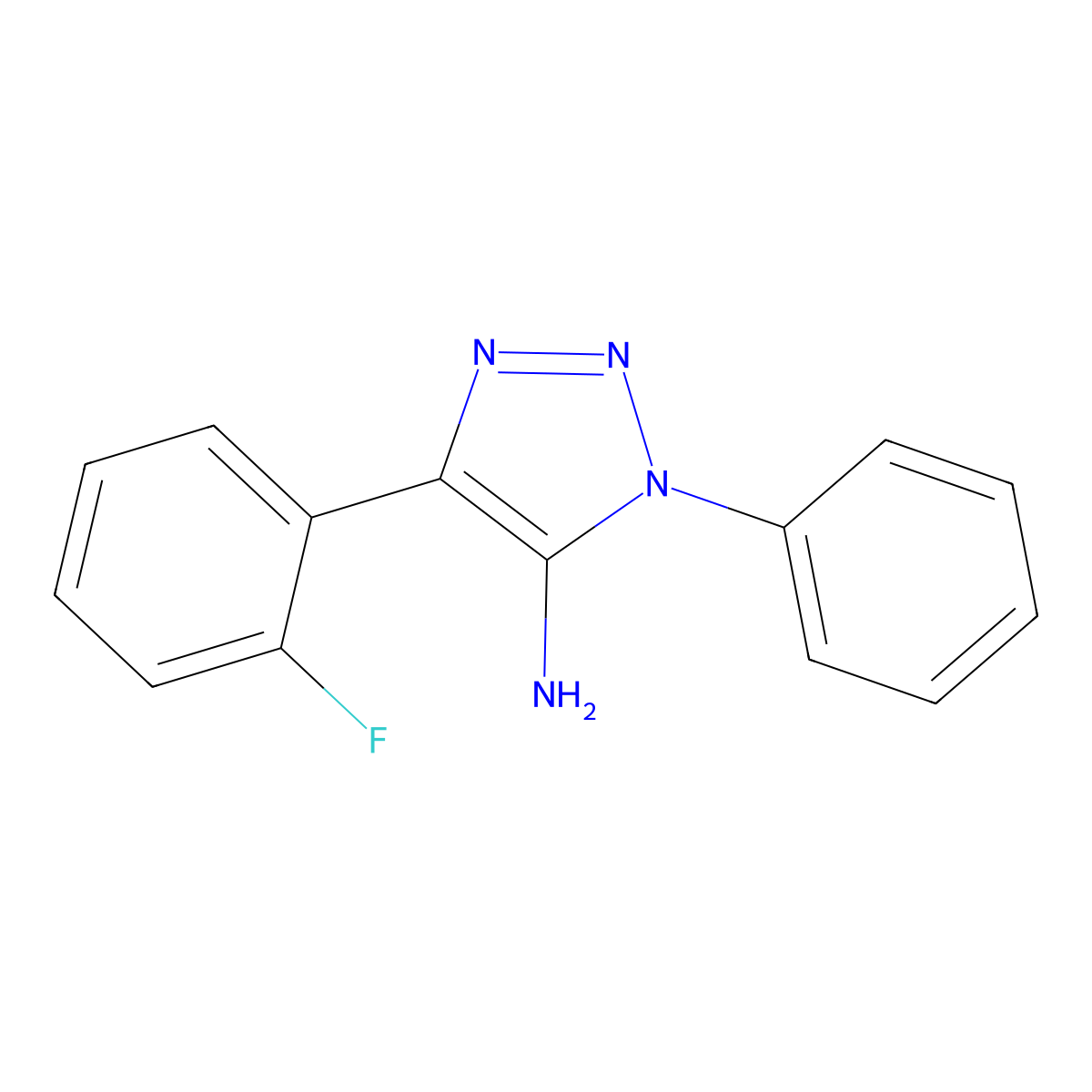 4-(2-fluorophenyl)-1-phenyl-1H-1,2,3-triazol-5-amine molecular structure, CAS 1839480-51-1