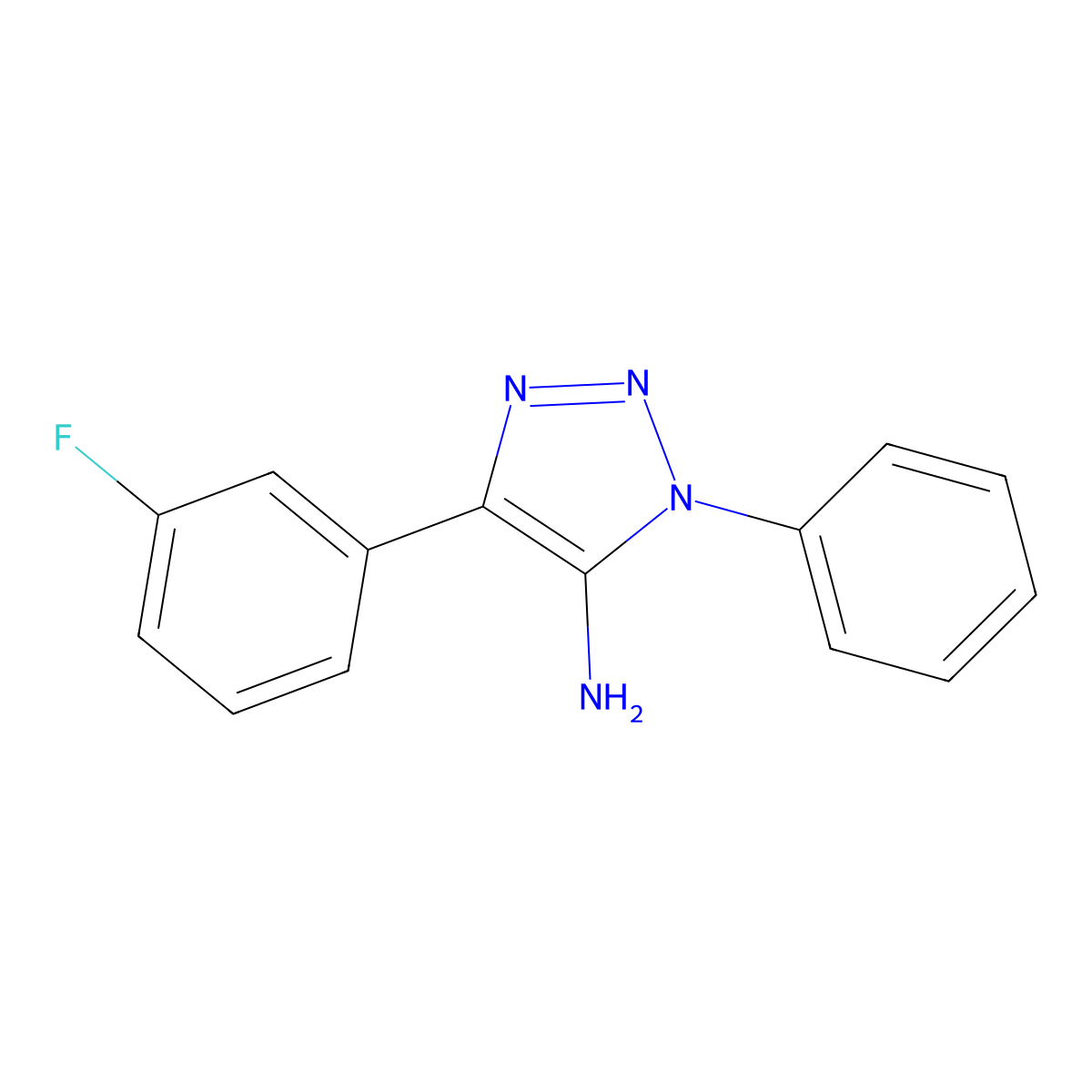 4-(3-fluorophenyl)-1-phenyl-1H-1,2,3-triazol-5-amine molecular structure, CAS 1839480-52-2