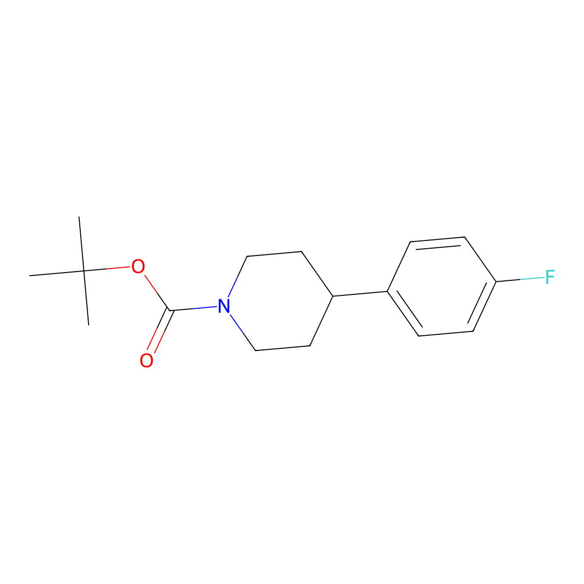 Tert-butyl 4-(4-fluorophenyl)piperidine-1-carboxylate molecular structure, CAS 183950-95-0