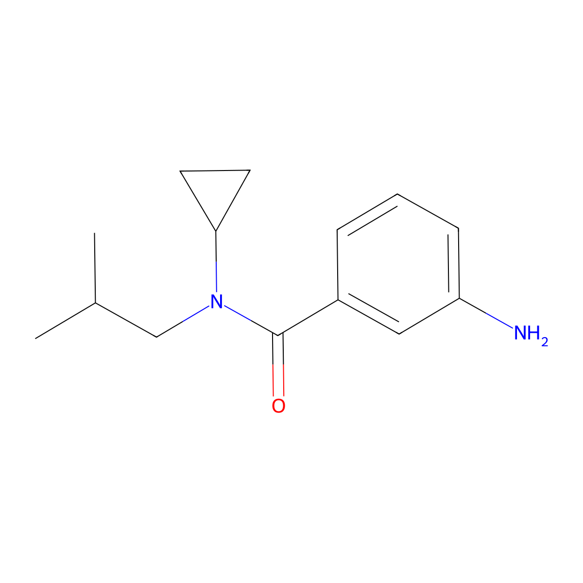3-amino-N-cyclopropyl-N-(2-methylpropyl)benzamide molecular structure, CAS 1839520-98-7