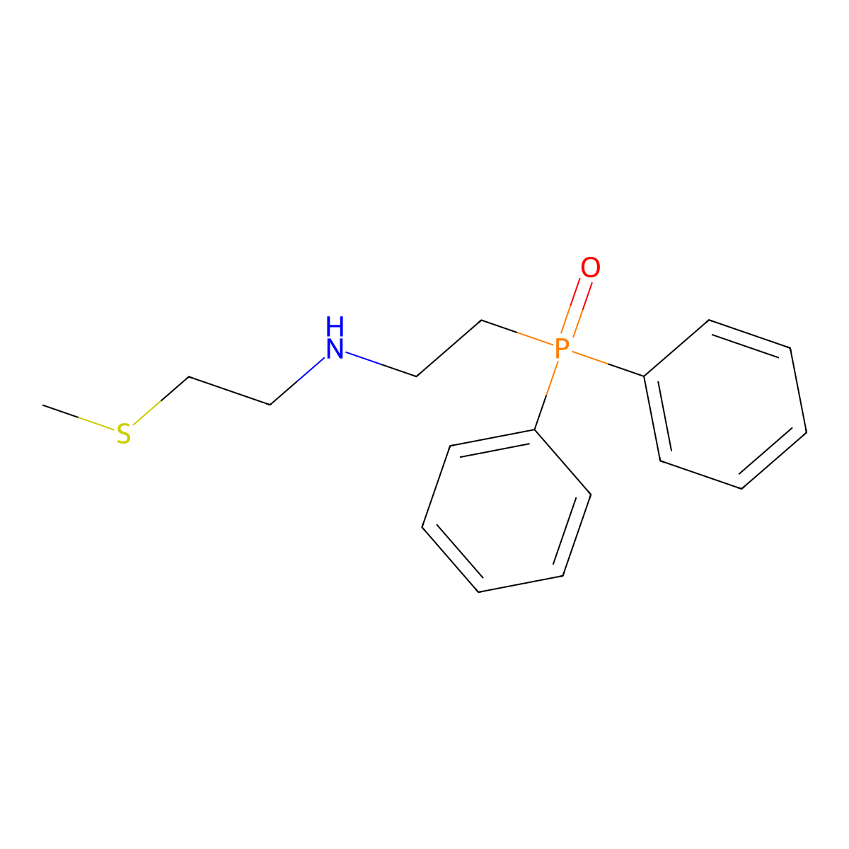 N-[2-(Diphenylphosphinyl)ethyl]-2-(methylthio)-ethanamine molecular structure, CAS 1839552-30-5
