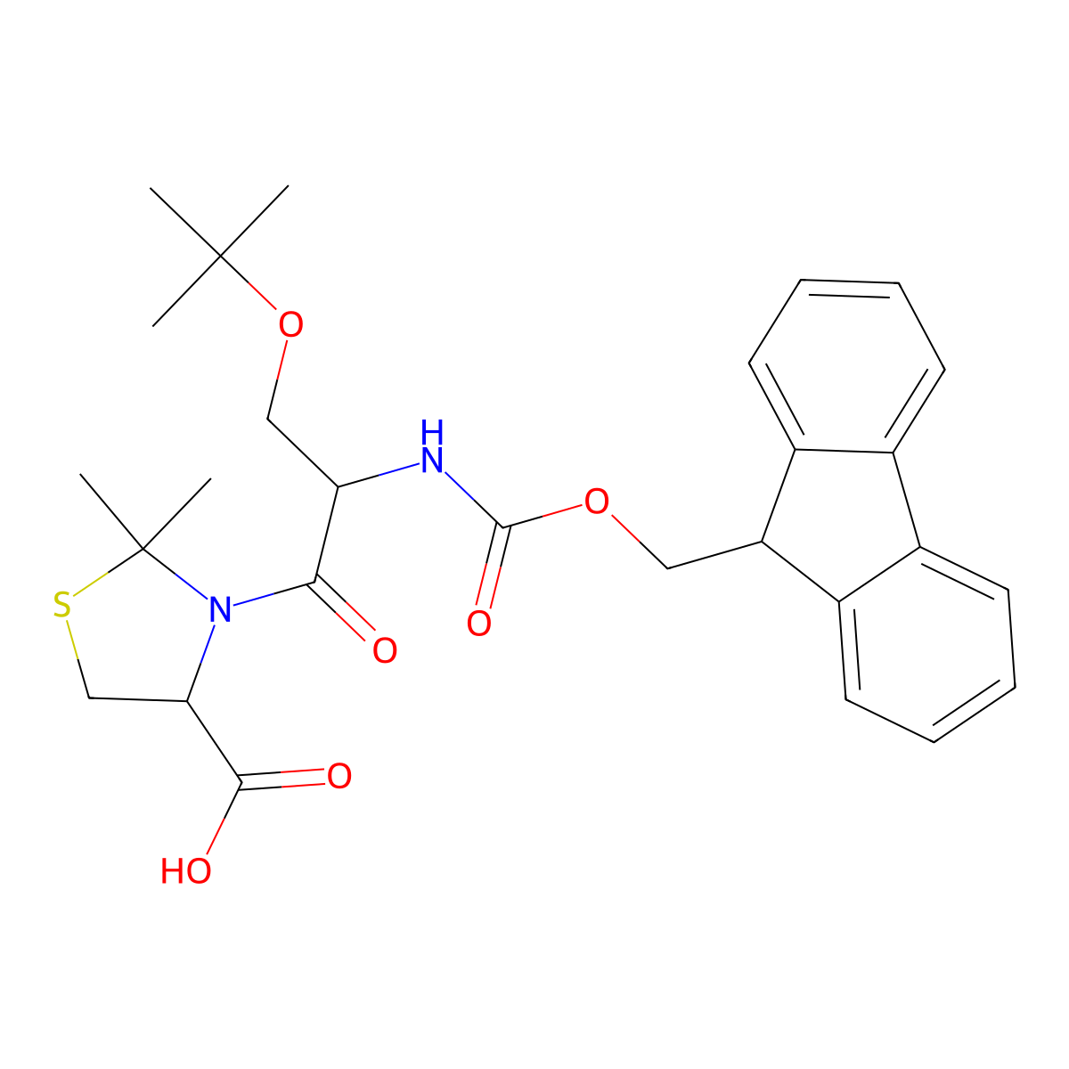 FMoc-Ser(tBu)-Cys(psiMe,Mepro)-OH molecular structure, CAS 183958-93-2