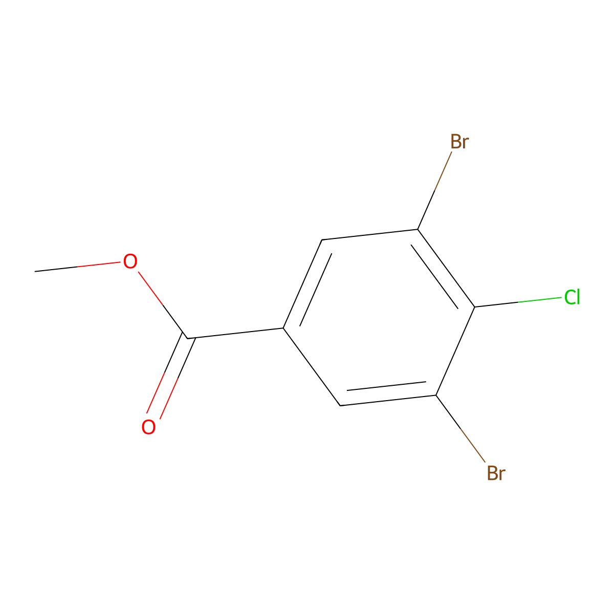 Methyl 3,5-dibromo-4-chlorobenzoate molecular structure, CAS 1839608-72-8