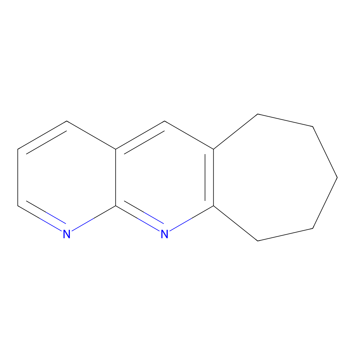 6H,7H,8H,9H,10H-cyclohepta[b]1,8-naphthyridine molecular structure, CAS 1839614-01-5