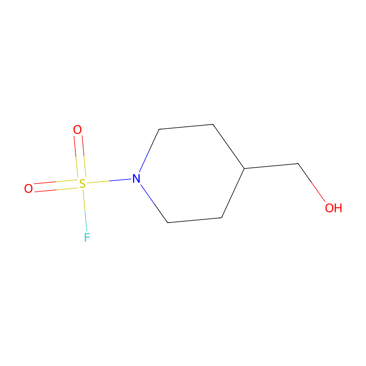 4-(Hydroxymethyl)piperidine-1-sulfonyl fluoride molecular structure, CAS 1839621-68-9