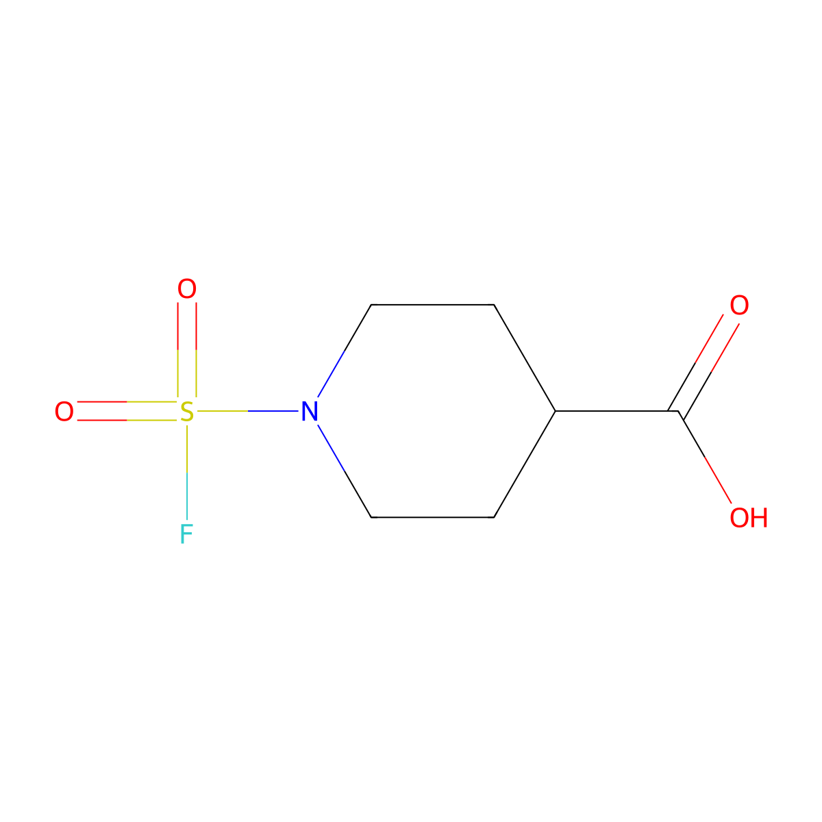 1-(Fluorosulfonyl)piperidine-4-carboxylic acid molecular structure, CAS 1839621-69-0