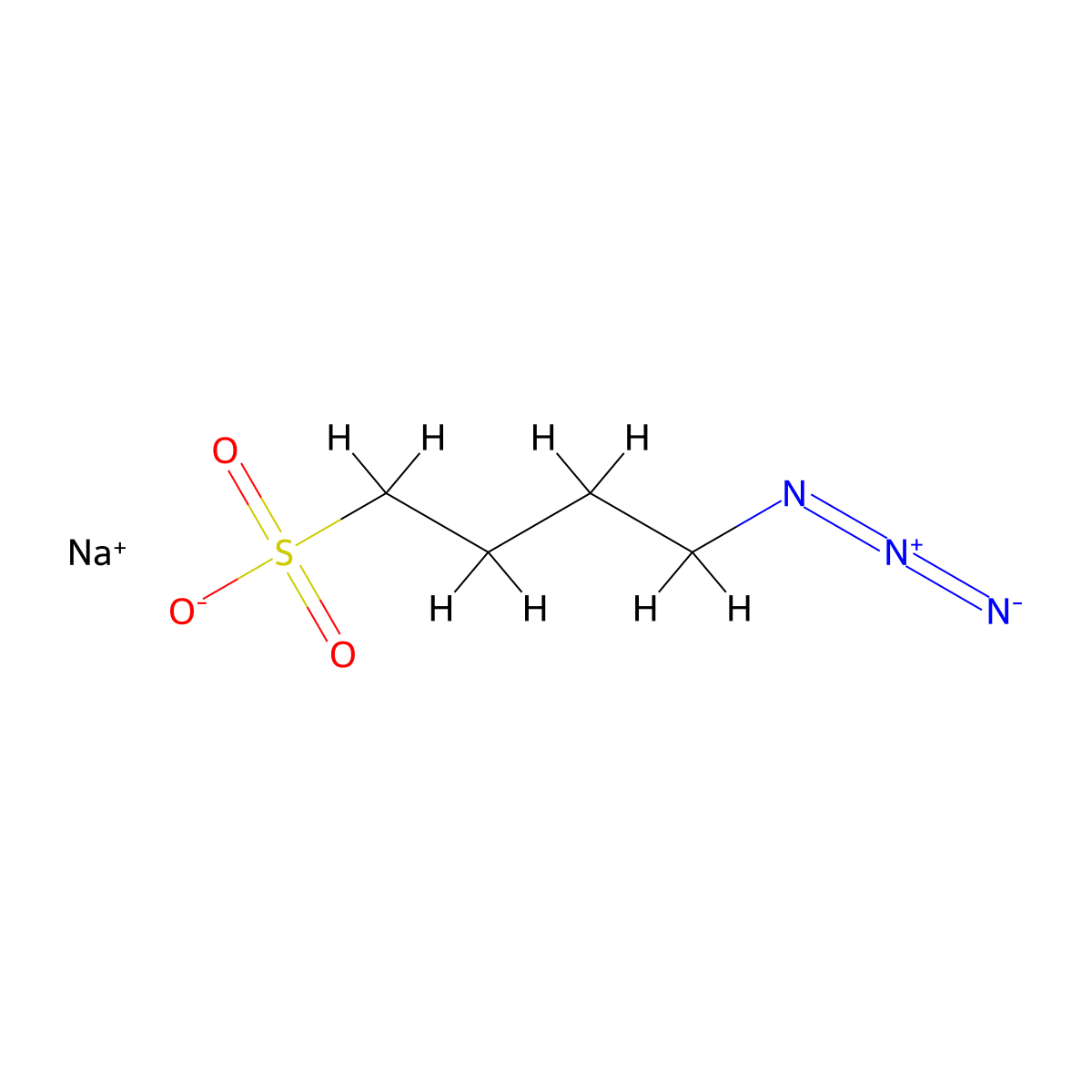 Sodium 4-Azidobutane-1-sulfonate molecular structure, CAS 1839621-80-5