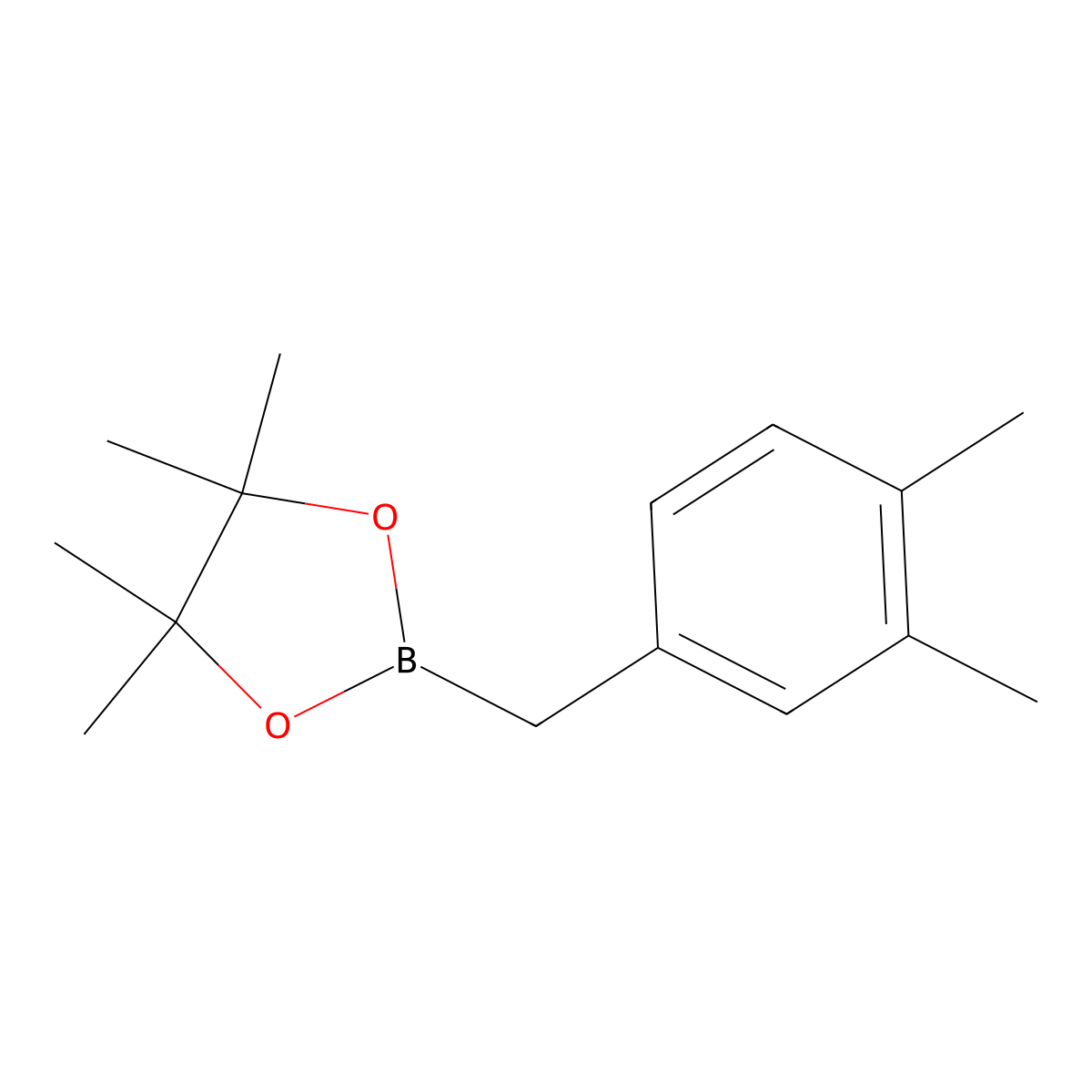 2-(3,4-Dimethylbenzyl)-4,4,5,5-tetramethyl-1,3,2-dioxaborolane molecular structure, CAS 1839662-44-0
