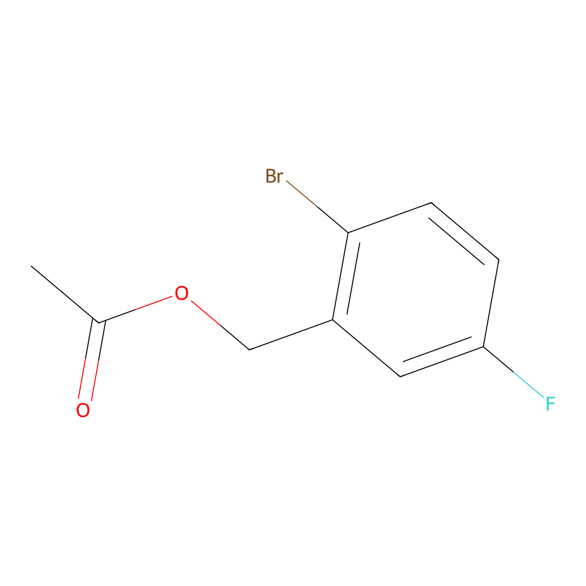 2-Bromo-5-fluorobenzyl acetate molecular structure, CAS 1839665-96-1