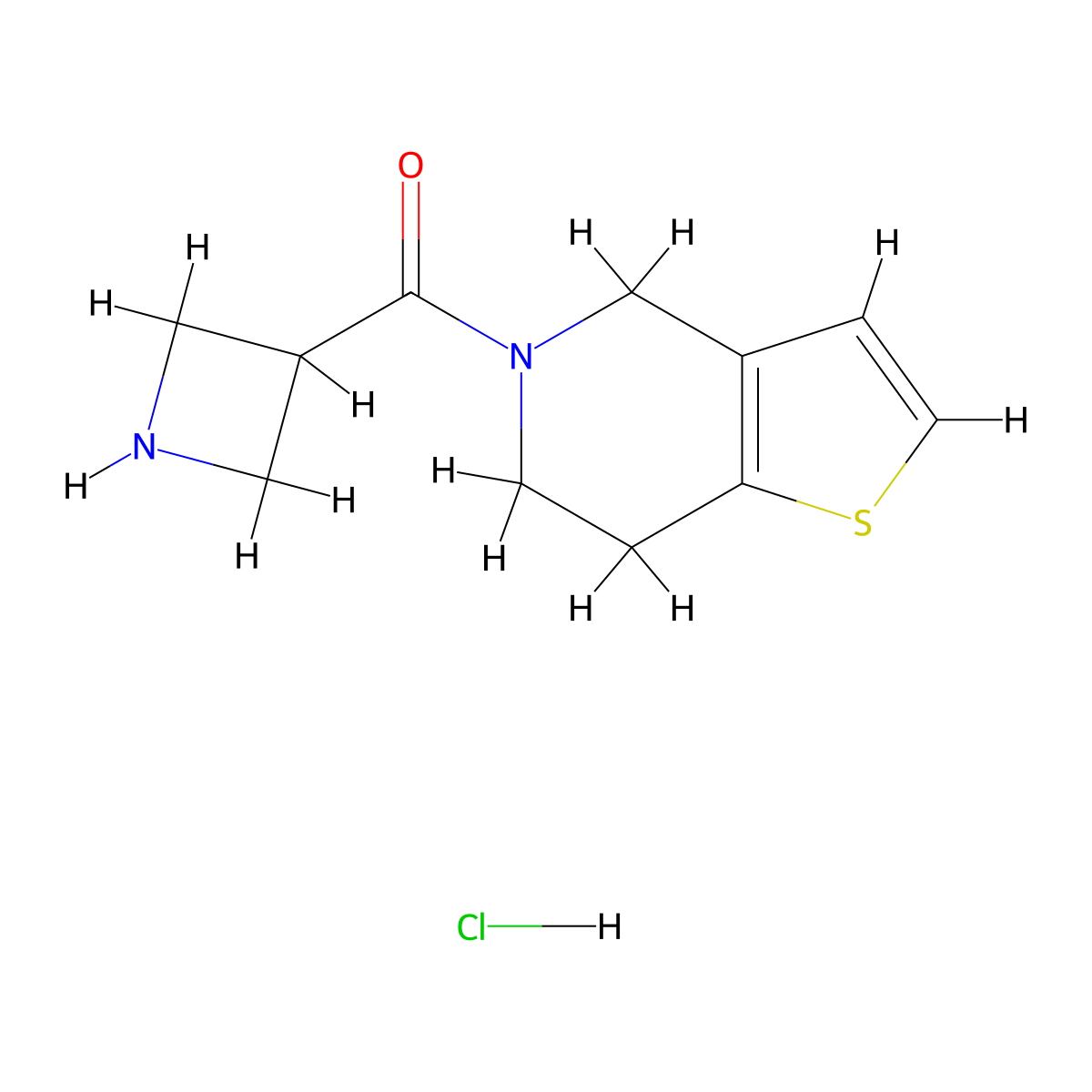 Azetidin-3-yl(6,7-dihydrothieno[3,2-c]pyridin-5(4H)-yl)methanone hydrochloride molecular structure, CAS 1839673-35-6