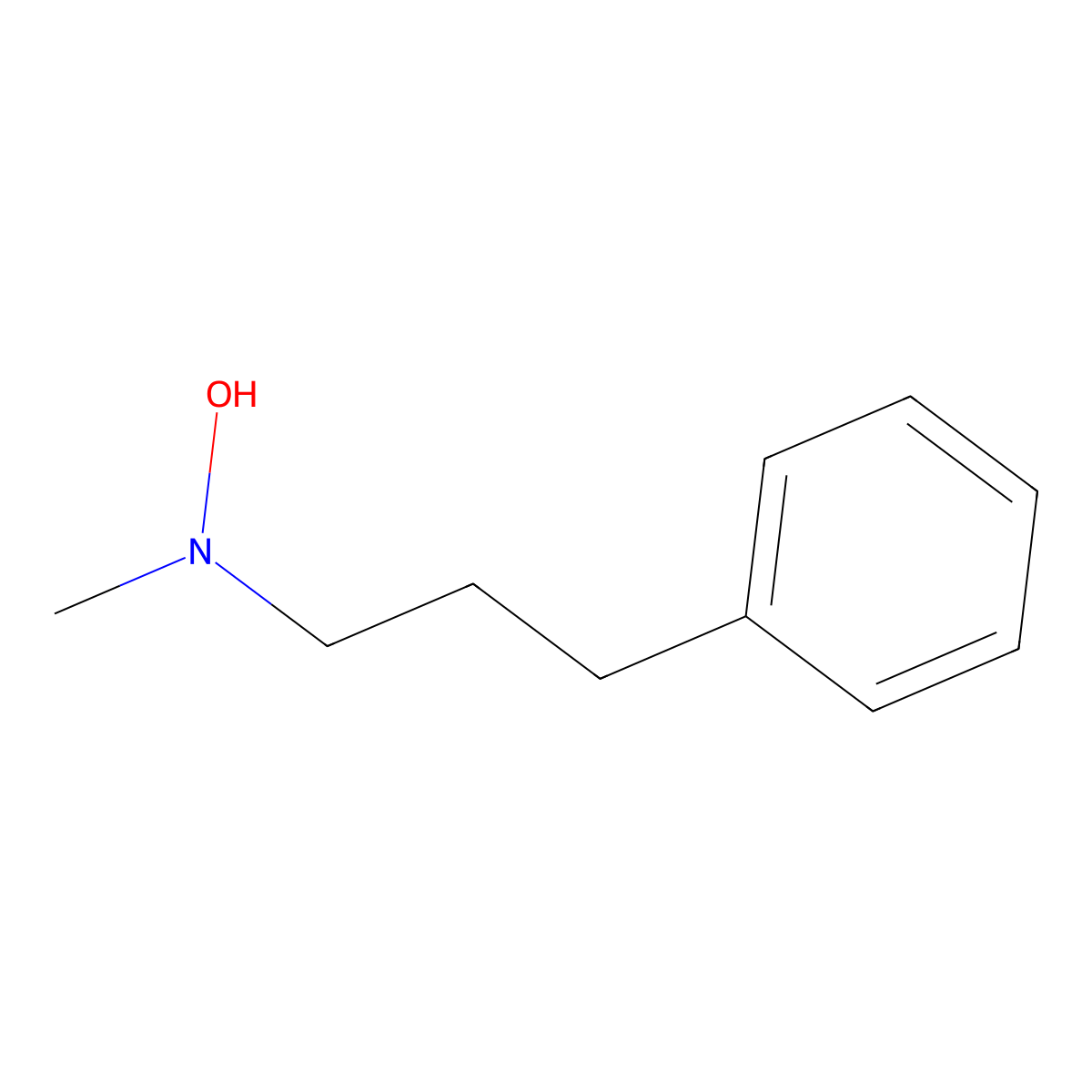 N-methyl-N-(3-phenylpropyl)hydroxylamine molecular structure, CAS 183969-39-3