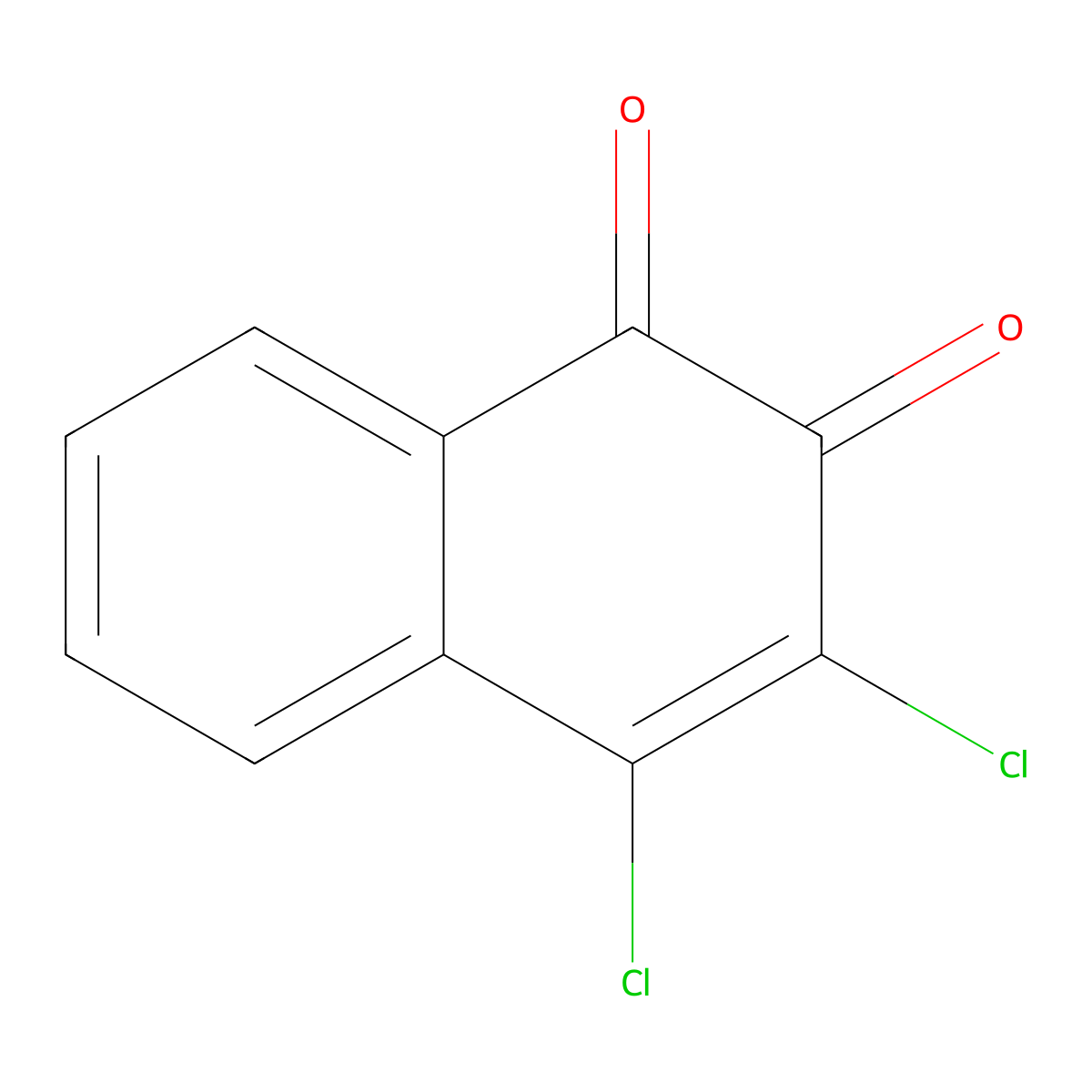3,4-Dichloro-1,2-naphthoquinone molecular structure, CAS 18398-36-2