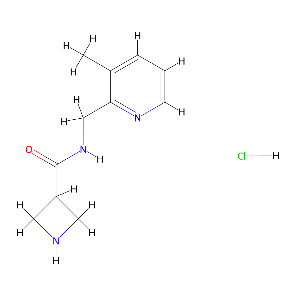 N-((3-Methylpyridin-2-yl)methyl)azetidine-3-carboxamide hydrochloride molecular structure, CAS 1839840-76-4