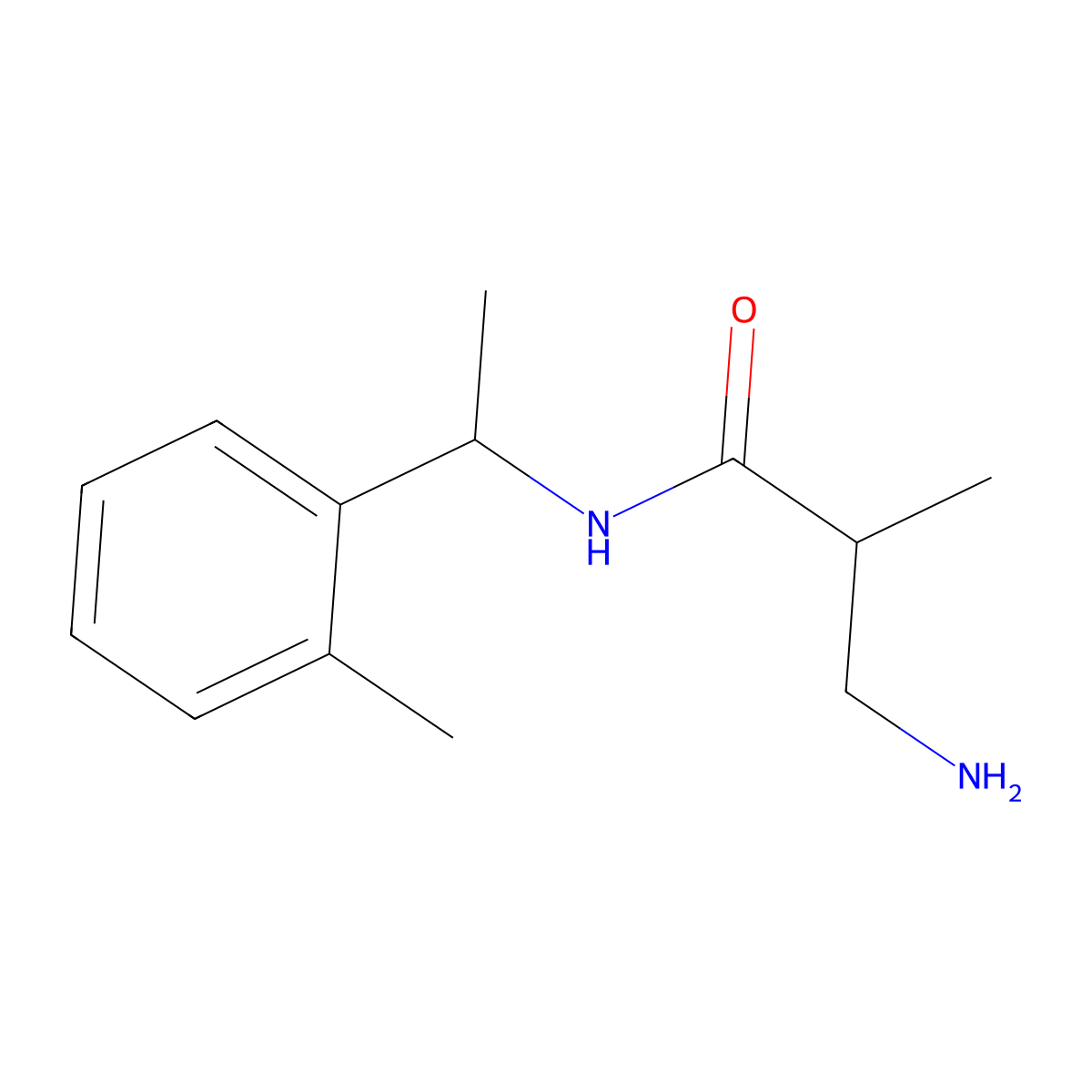 3-amino-2-methyl-N-[1-(2-methylphenyl)ethyl]propanamide molecular structure, CAS 1839842-32-8
