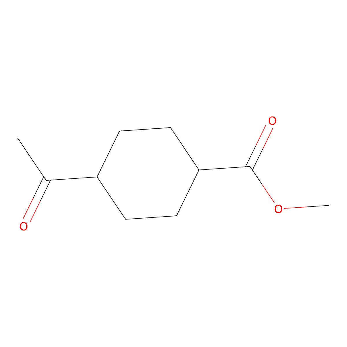 Methyl 4-acetylcyclohexanecarboxylate molecular structure, CAS 183996-94-3