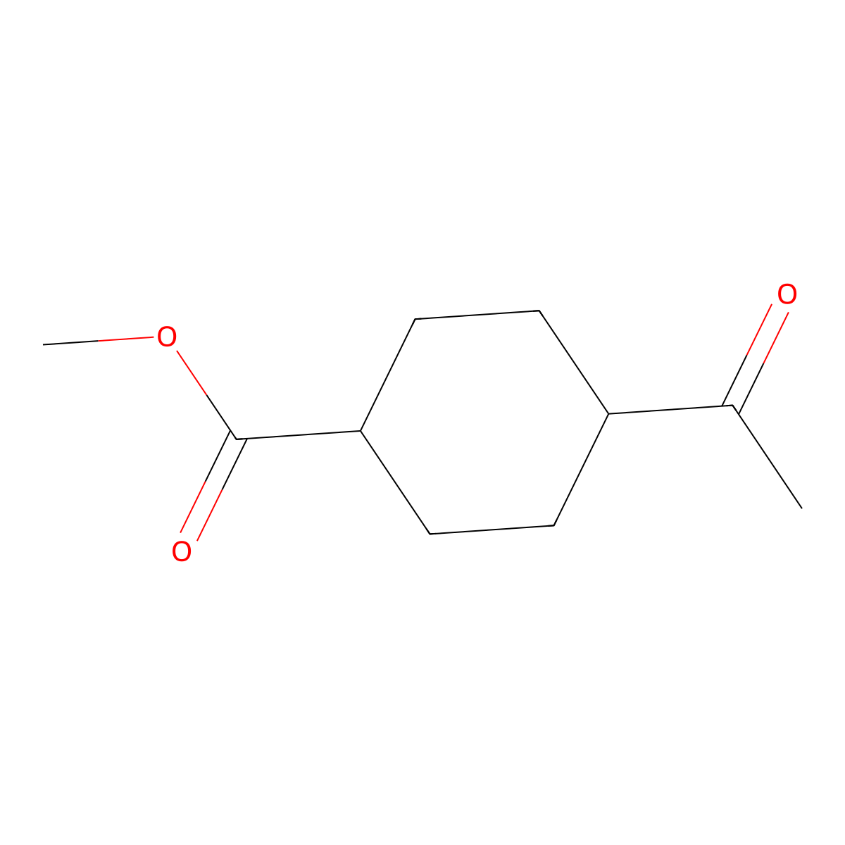 Methyl 4-acetylcyclohexanecarboxylate molecular structure, CAS 183996-94-3