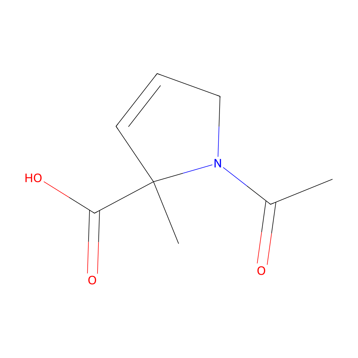 1-Acetyl-2-methyl-2,5-dihydro-1H-pyrrole-2-carboxylic acid molecular structure, CAS 183998-33-6