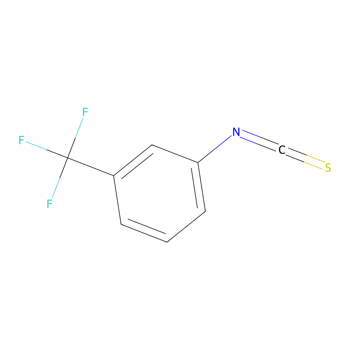 1-Isothiocyanato-3-(trifluoromethyl)benzene molecular structure, CAS 1840-19-3