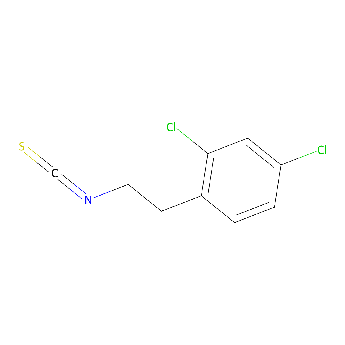 2,4-Dichloro-1-(2-isothiocyanatoethyl)benzene molecular structure, CAS 184003-30-3