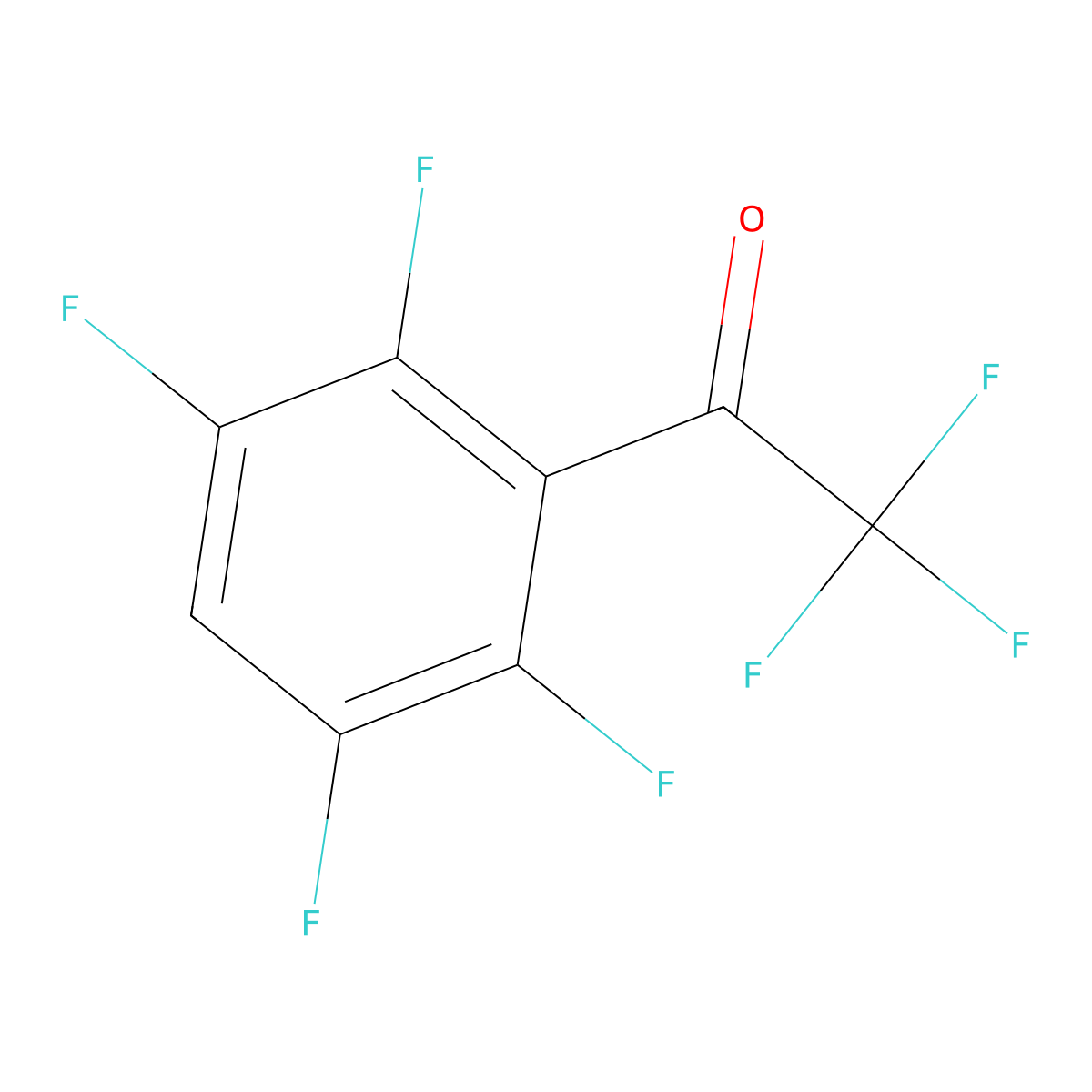 2,2,2-Trifluoro-1-(2,3,5,6-tetrafluorophenyl)ethan-1-one molecular structure, CAS 184006-70-0