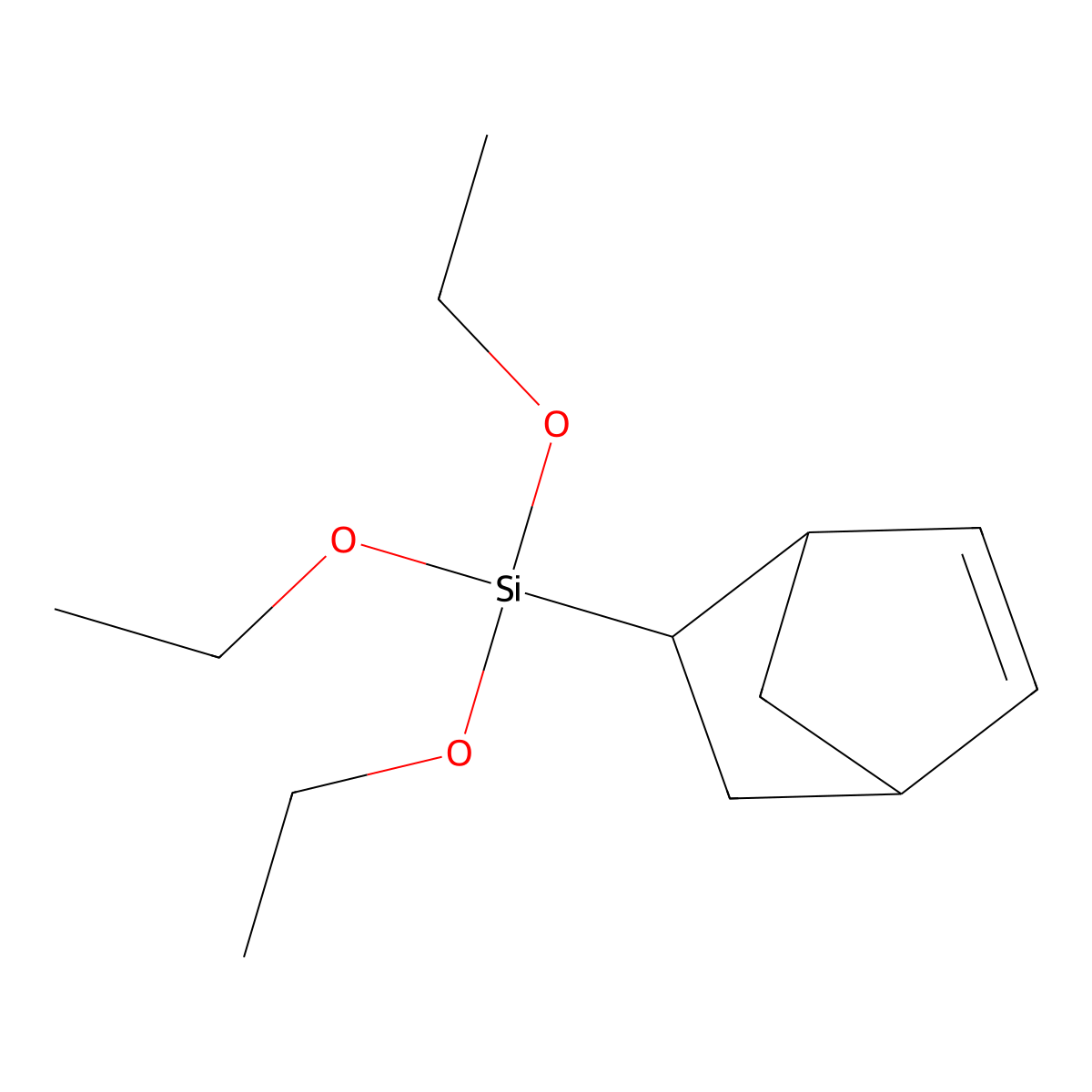 Bicyclo(2.2.1)hept-2-ene, 5-(triethoxysilyl)- molecular structure, CAS 18401-43-9