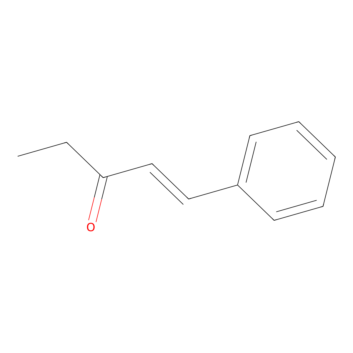 Benzylidenemethyl ethyl ketone molecular structure, CAS 18402-88-5