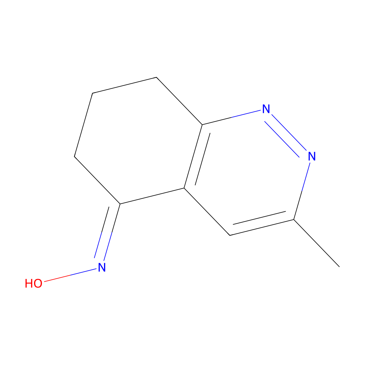 3-Methyl-5-hydroximino-5,6,7,8-tetrahydrocinnoline molecular structure, CAS 184021-51-0