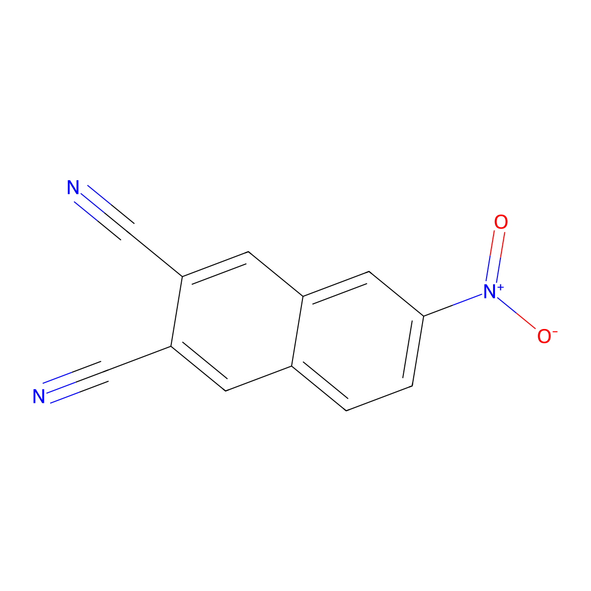 2,3-Dicyano-6-nitronaphthalene molecular structure, CAS 184026-06-0