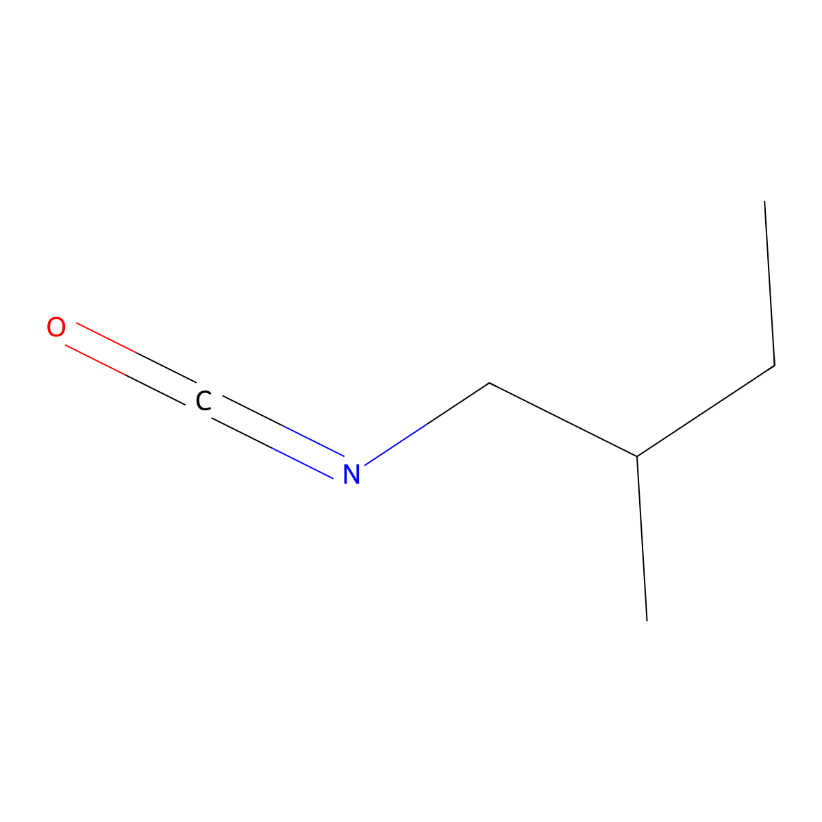 1-Isocyanato-2-methylbutane molecular structure, CAS 184030-97-5