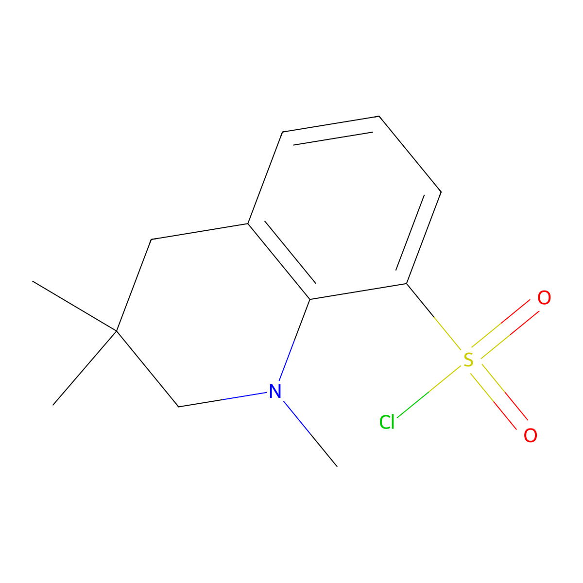 1,3,3-Trimethyl-1,2,3,4-tetrahydroquinoline-8-sulfonyl chloride molecular structure, CAS 184041-34-7