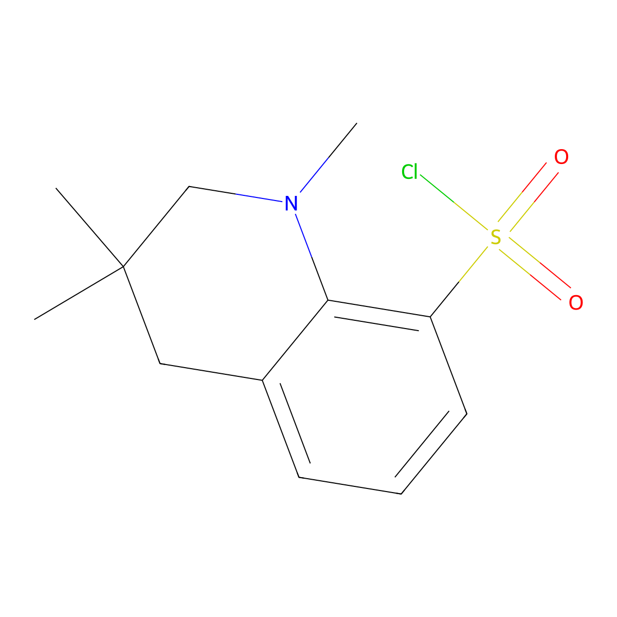 1,3,3-Trimethyl-1,2,3,4-tetrahydroquinoline-8-sulfonyl chloride molecular structure, CAS 184041-34-7