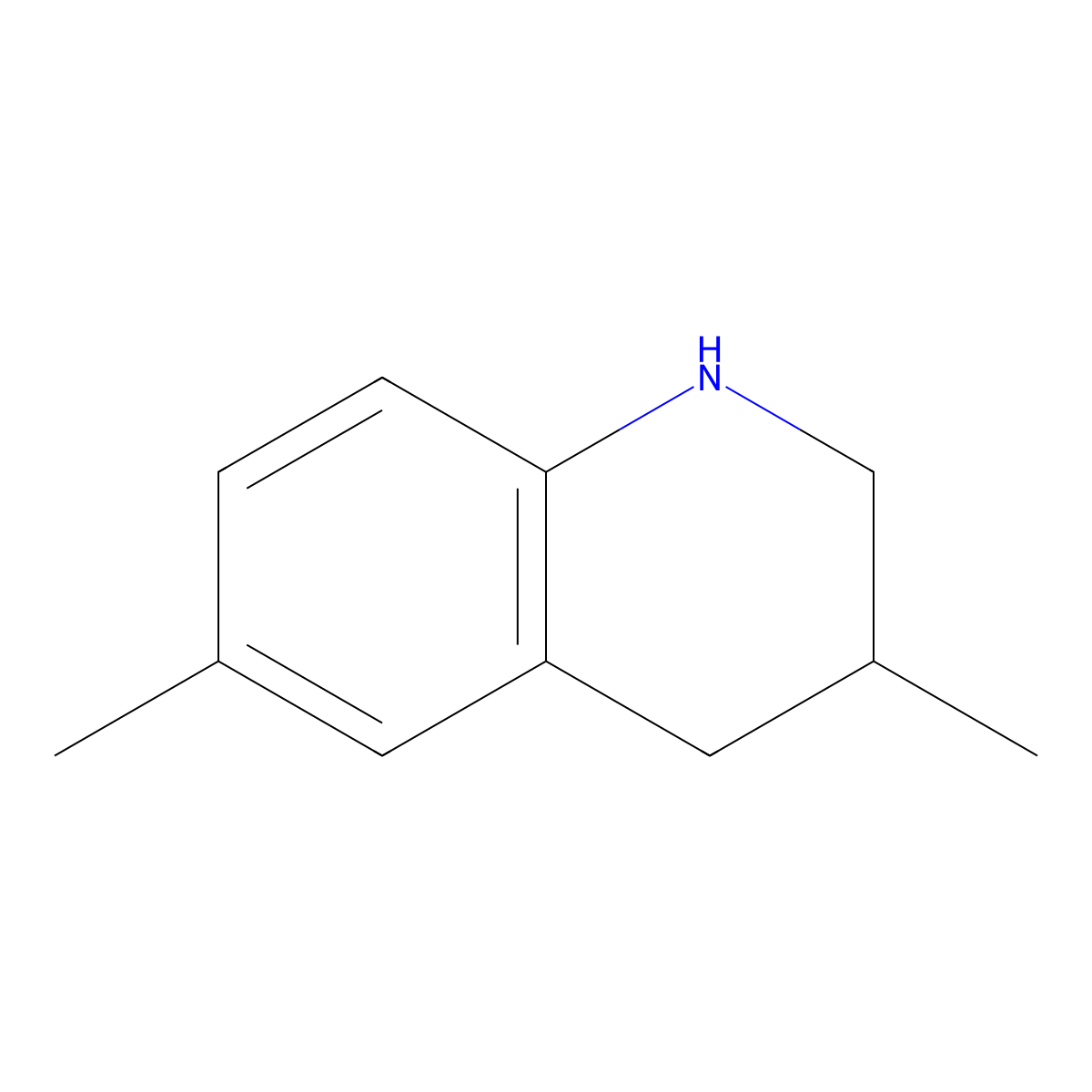 1,2,3,4-Tetrahydro-3,6-dimethylquinoline molecular structure, CAS 184041-78-9