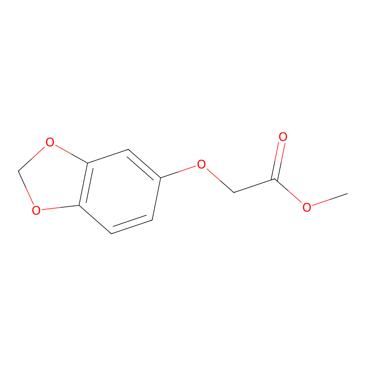 Methyl (1,3-benzodioxol-5-yloxy)acetate molecular structure, CAS 184041-88-1