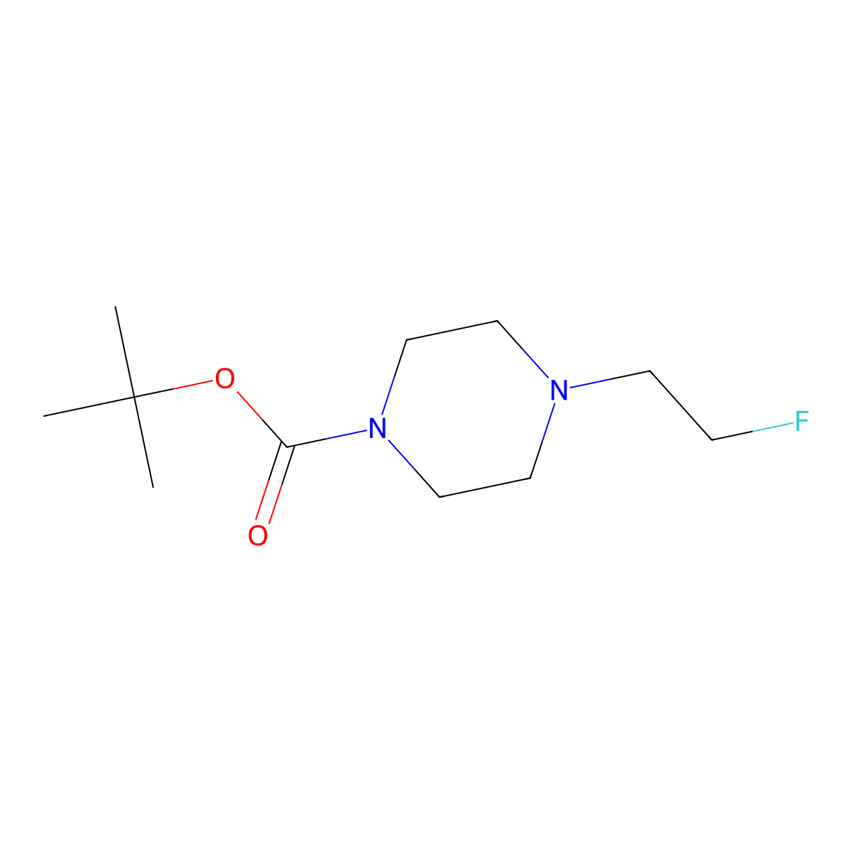 tert-Butyl 4-(2-fluoroethyl)piperazine-1-carboxylate molecular structure, CAS 184042-58-8