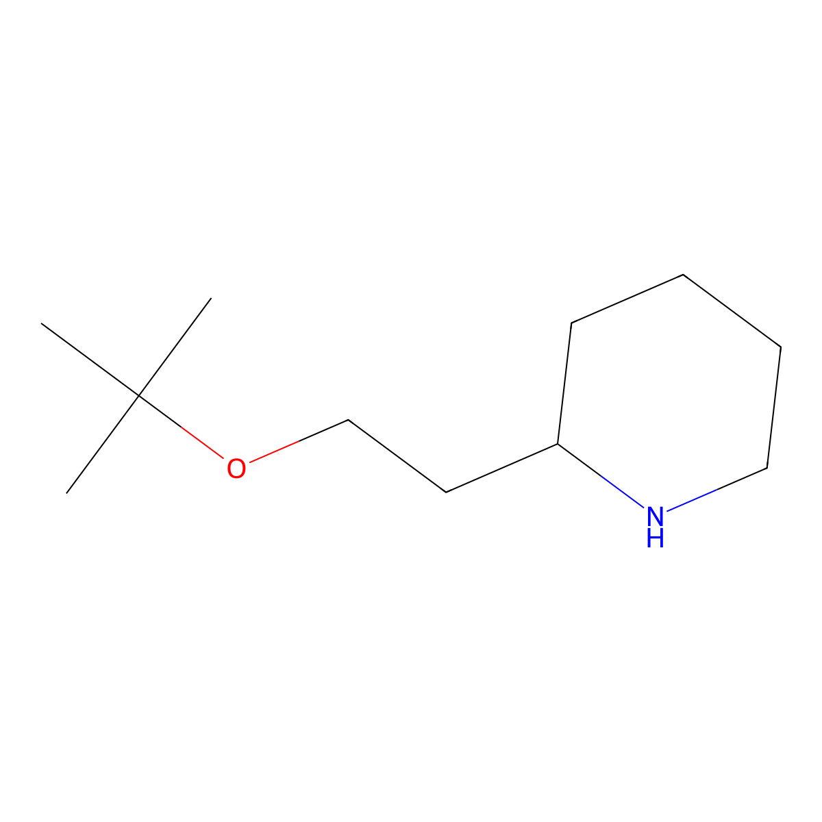 2-[2-(Tert-butoxy)ethyl]piperidine molecular structure, CAS 184042-86-2