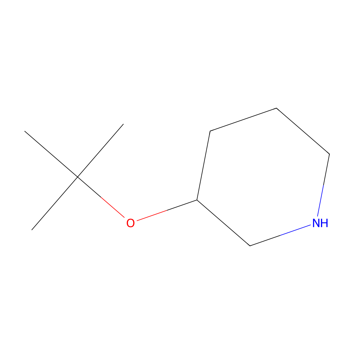 3-(Tert-butoxy)piperidine molecular structure, CAS 184042-87-3