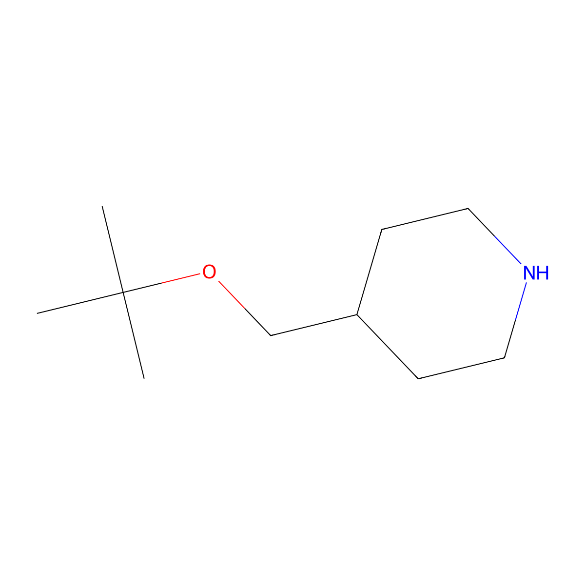 4-(Tert-butoxymethyl)piperidine molecular structure, CAS 184042-90-8