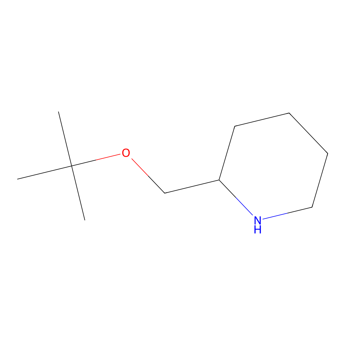 (2R)-2-[(tert-Butoxy)methyl]piperidine molecular structure, CAS 184044-03-9