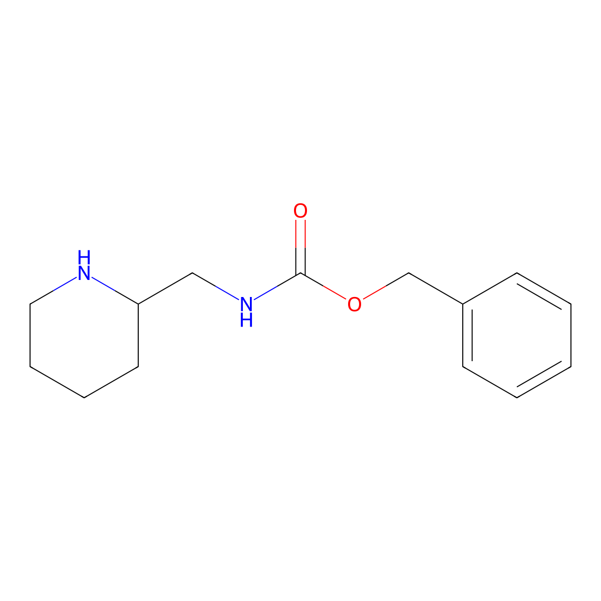 Benzyl (piperidin-2-ylmethyl)carbamate molecular structure, CAS 184044-09-5