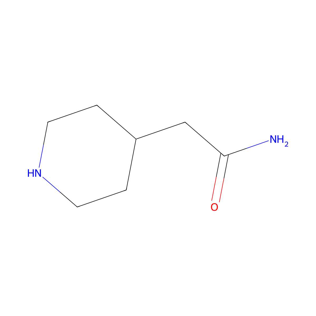 2-(Piperidin-4-yl)acetamide molecular structure, CAS 184044-10-8